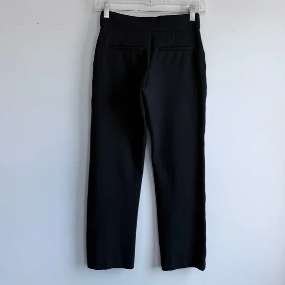 Spanx High Waist Straight Leg Ponte Pants Black Size XS Petite 20254Q Classic
